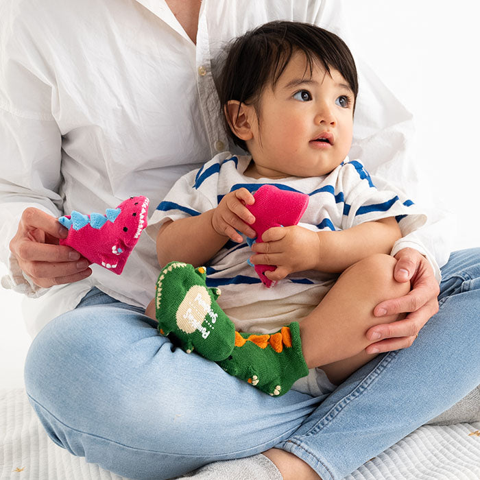 Pop Up Socks - Pink Dinosour – Pipin Daisy's